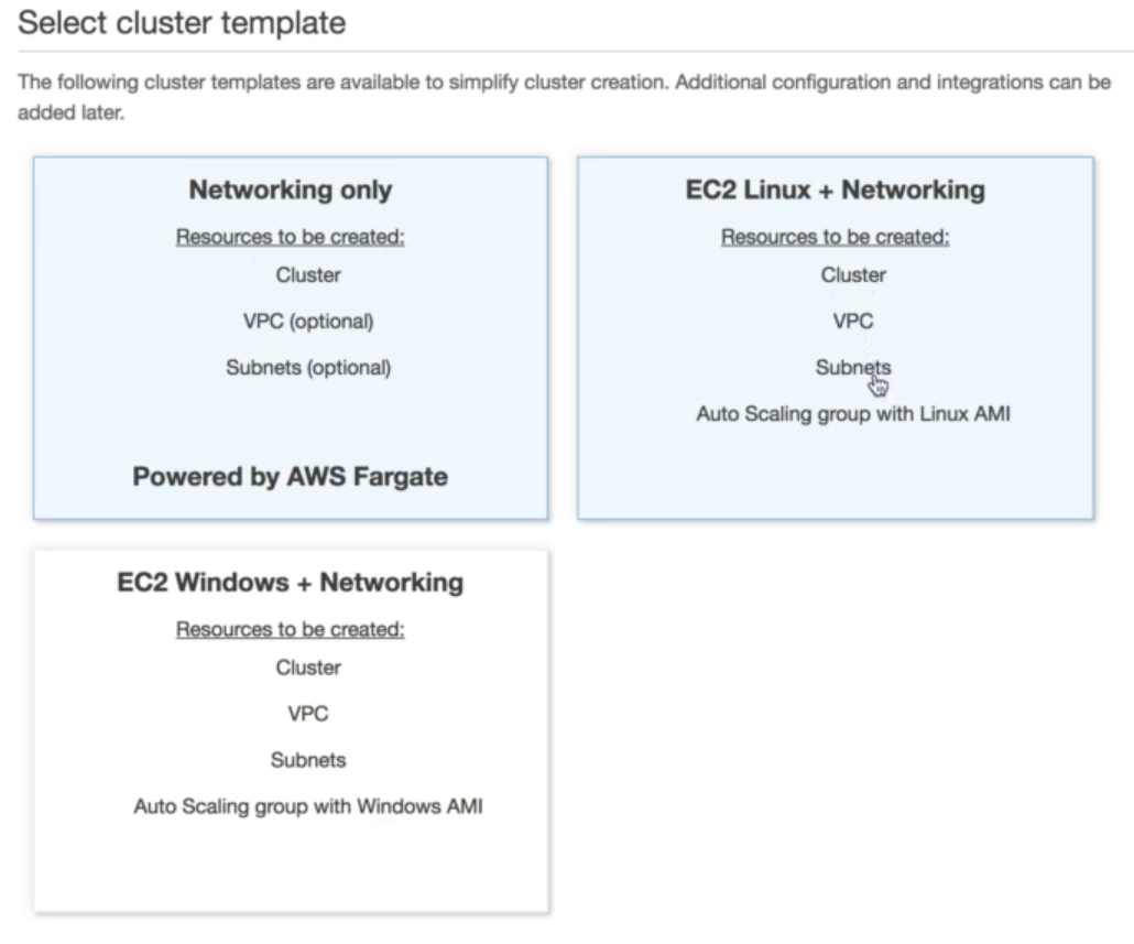 ecs cluster
